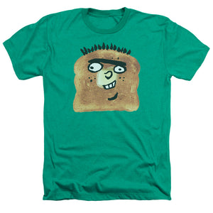 AN OFFCIALLY LICENSED ED EDD N EDDY ED TOAST MEN'S HEATHER T-SHIRT KELLY GREEN