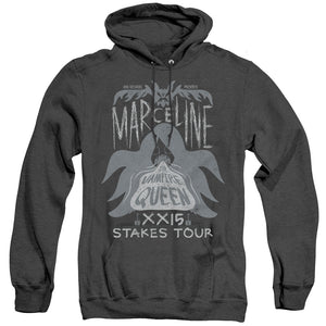 AN OFFCIALLY LICENSED ADVENTURE TIME MARCELINE CONCERT ADULT UNISEX HEATHER PULLOVER HOODIE BLACK