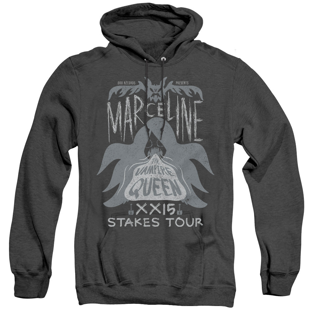 AN OFFCIALLY LICENSED ADVENTURE TIME MARCELINE CONCERT ADULT UNISEX HEATHER PULLOVER HOODIE BLACK