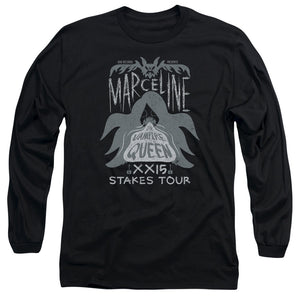 AN OFFCIALLY LICENSED ADVENTURE TIME MARCELINE CONCERT MEN'S LONG SLEEVE T-SHIRT BLACK