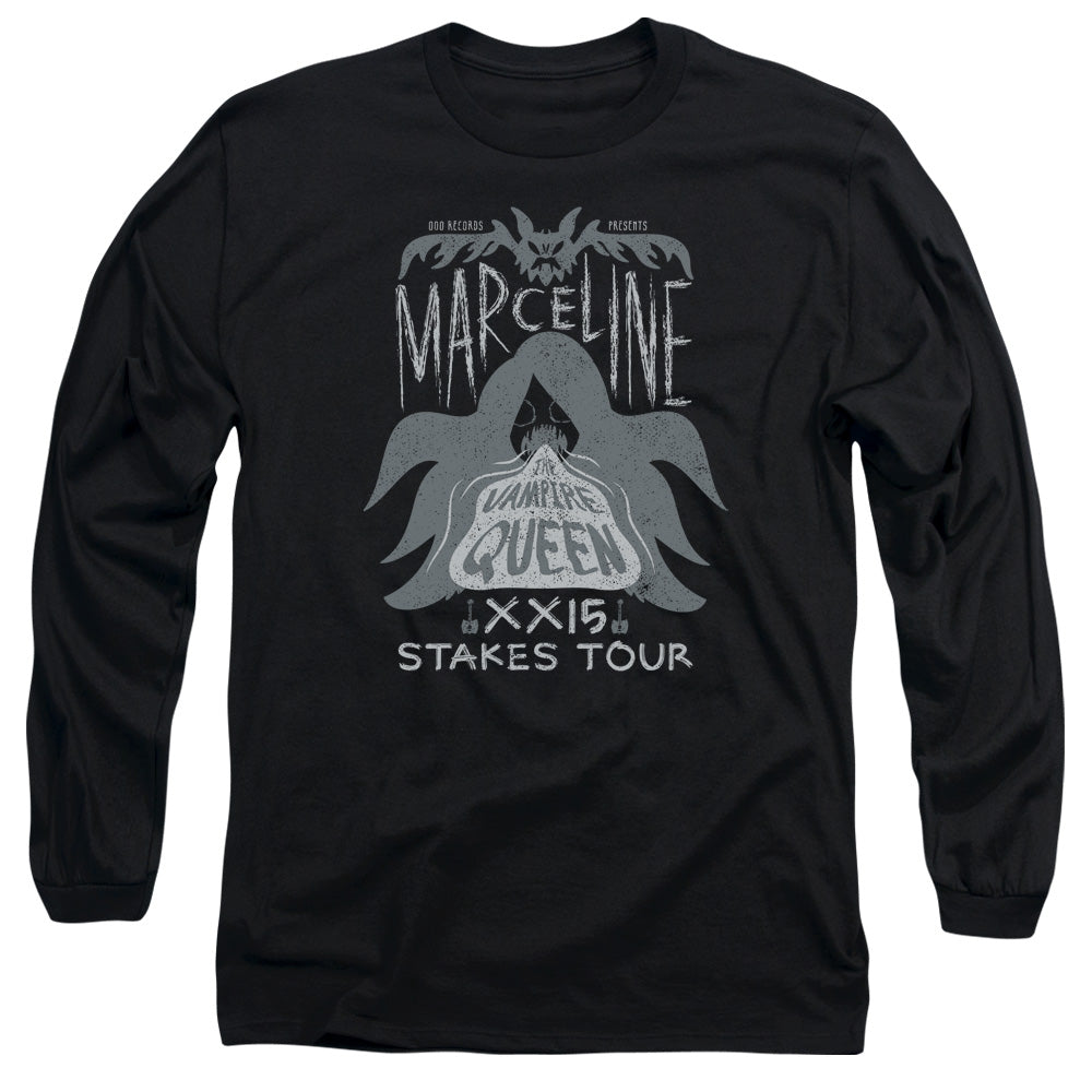 AN OFFCIALLY LICENSED ADVENTURE TIME MARCELINE CONCERT MEN'S LONG SLEEVE T-SHIRT BLACK