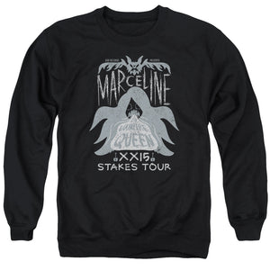 AN OFFCIALLY LICENSED ADVENTURE TIME MARCELINE CONCERT ADULT UNISEX CREWNECK SWEATSHIRT BLACK