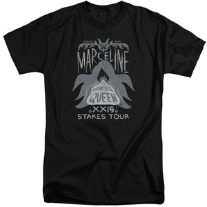 AN OFFCIALLY LICENSED ADVENTURE TIME MARCELINE CONCERT MEN'S TALL FIT T-SHIRT BLACK