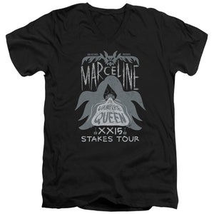 AN OFFCIALLY LICENSED ADVENTURE TIME MARCELINE CONCERT MEN'S V-NECK T-SHIRT BLACK