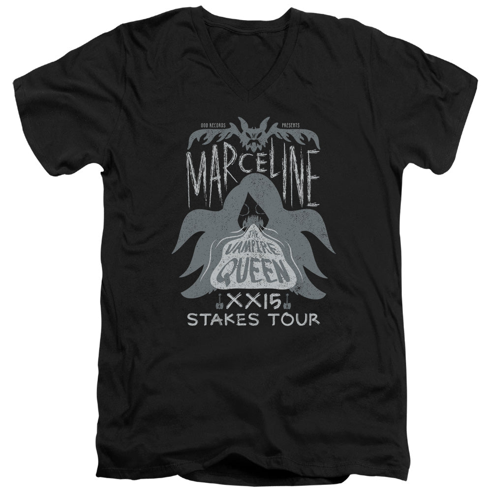 AN OFFCIALLY LICENSED ADVENTURE TIME MARCELINE CONCERT MEN'S V-NECK T-SHIRT BLACK