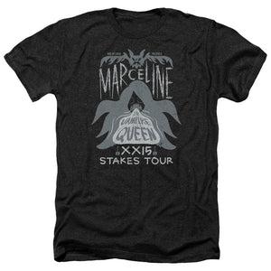 AN OFFCIALLY LICENSED ADVENTURE TIME MARCELINE CONCERT MEN'S HEATHER T-SHIRT CHARCOAL