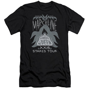AN OFFCIALLY LICENSED ADVENTURE TIME MARCELINE CONCERT MEN'S PREMIUM SLIM FIT T-SHIRT BLACK