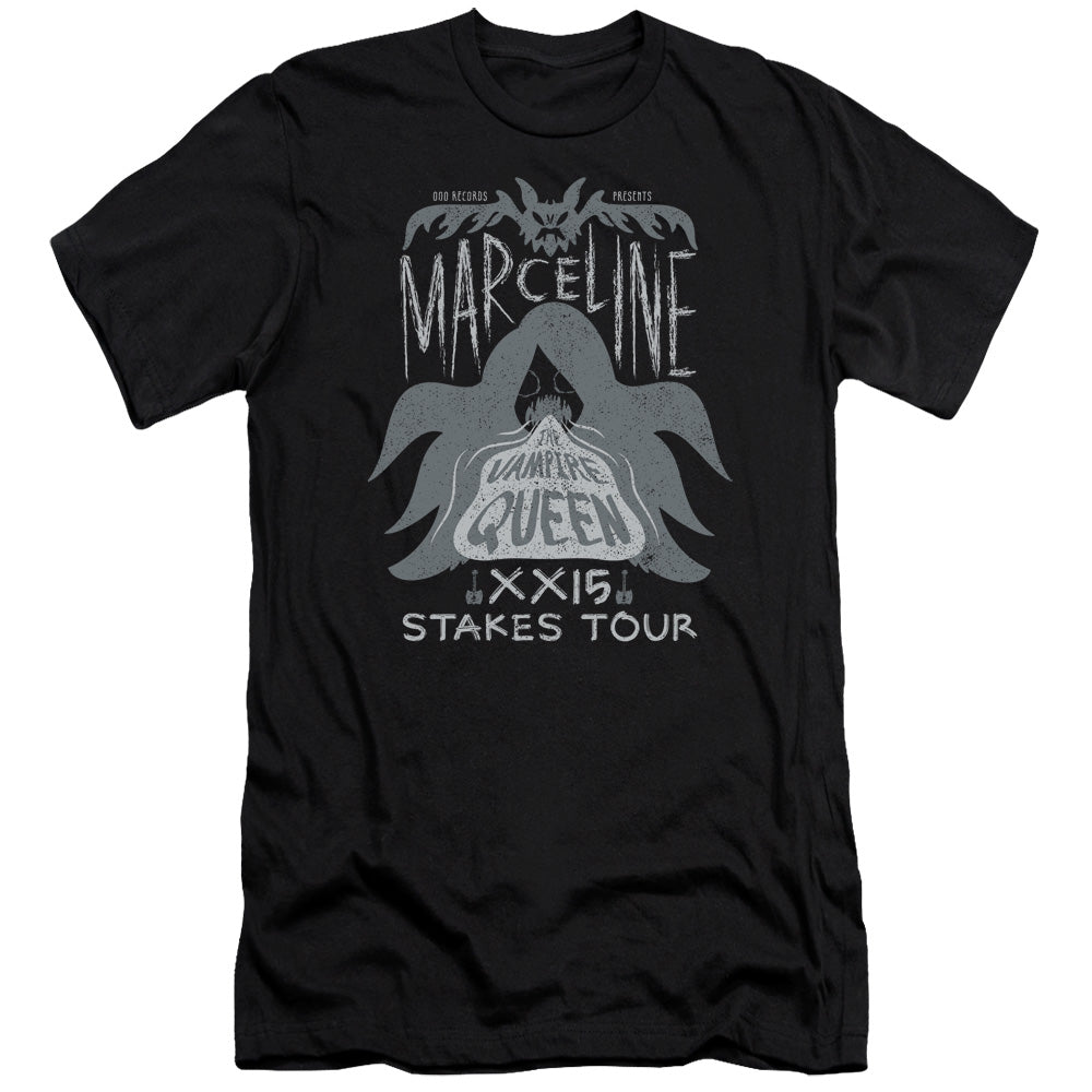 AN OFFCIALLY LICENSED ADVENTURE TIME MARCELINE CONCERT MEN'S PREMIUM SLIM FIT T-SHIRT BLACK