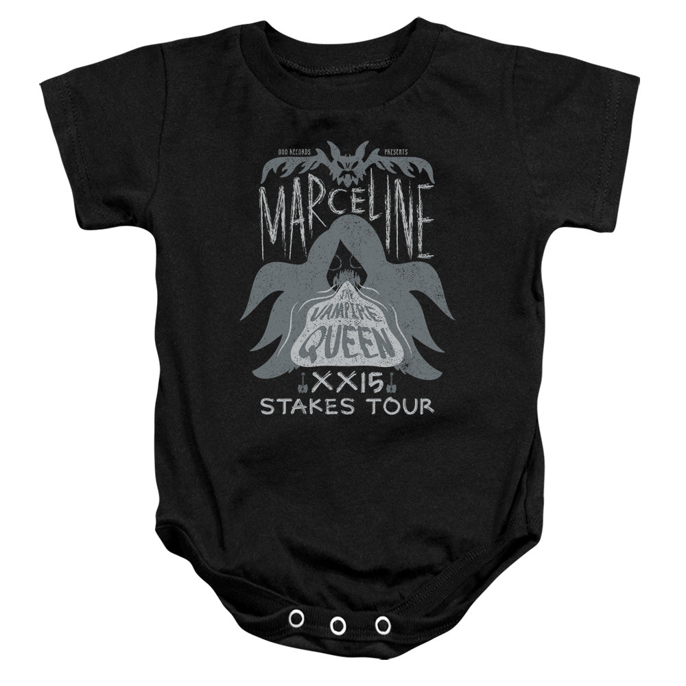 AN OFFCIALLY LICENSED ADVENTURE TIME MARCELINE CONCERT BABY BODYSUIT BLACK