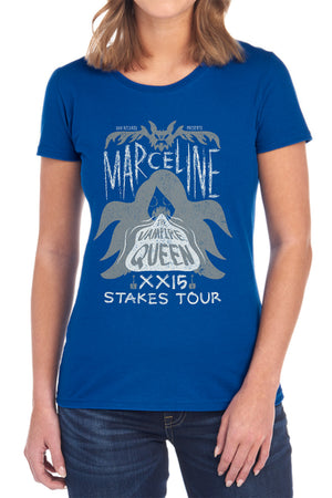 AN OFFCIALLY LICENSED ADVENTURE TIME MARCELINE CONCERT WOMEN'S REGULAR FIT T-SHIRT BLACK