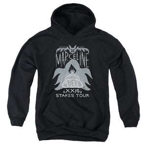 AN OFFCIALLY LICENSED ADVENTURE TIME MARCELINE CONCERT YOUTH HOODIE BLACK
