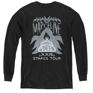 AN OFFCIALLY LICENSED ADVENTURE TIME MARCELINE CONCERT YOUTH LONG SLEEVE T-SHIRT BLACK