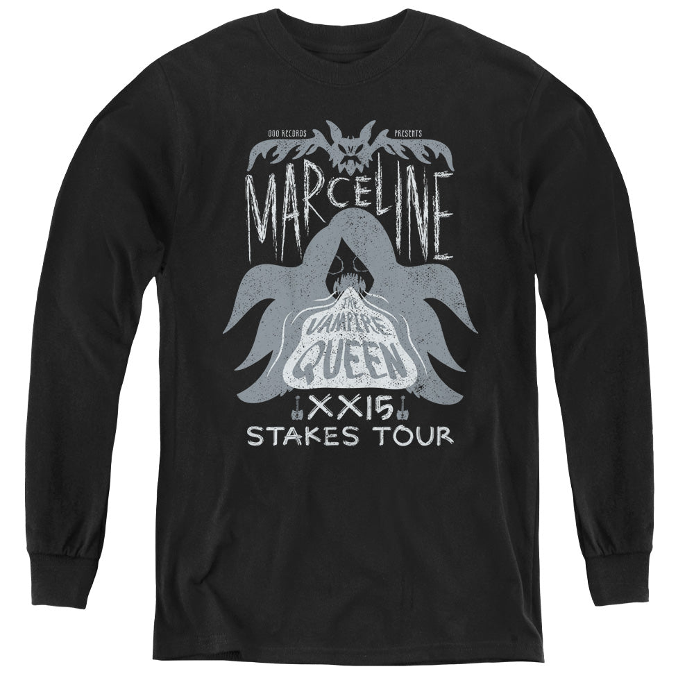 AN OFFCIALLY LICENSED ADVENTURE TIME MARCELINE CONCERT YOUTH LONG SLEEVE T-SHIRT BLACK