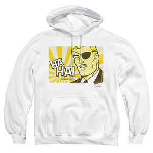 AN OFFCIALLY LICENSED HARVEY BIRDMAN PHIL KEN SEBBEN ADULT UNISEX PULLOVER HOODIE WHITE