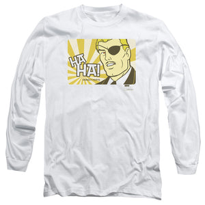 AN OFFCIALLY LICENSED HARVEY BIRDMAN PHIL KEN SEBBEN MEN'S LONG SLEEVE T-SHIRT WHITE