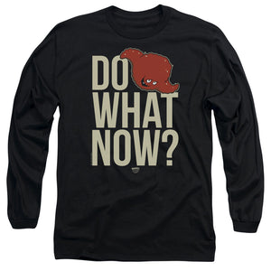 AN OFFCIALLY LICENSED AQUA TEEN HUNGER FORCE GROUP TILES MEN'S LONG SLEEVE T-SHIRT BLACK