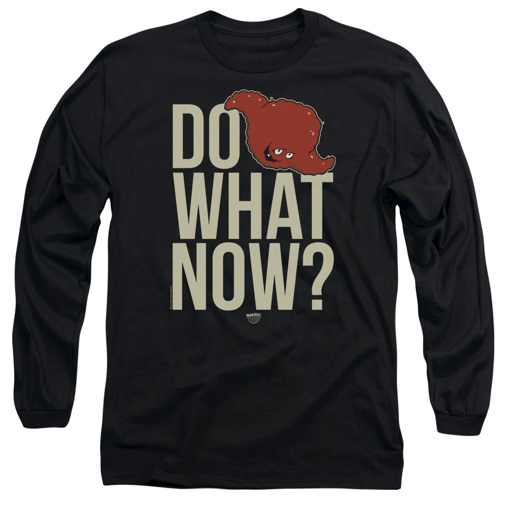 AN OFFCIALLY LICENSED AQUA TEEN HUNGER FORCE GROUP TILES MEN'S LONG SLEEVE T-SHIRT BLACK