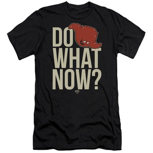 AN OFFCIALLY LICENSED AQUA TEEN HUNGER FORCE GROUP TILES MEN'S PREMIUM SLIM FIT T-SHIRT BLACK
