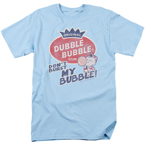 AN OFFCIALLY LICENSED DUBBLE BUBBLE BURST BUBBLE MEN'S REGULAR FIT T-SHIRT LIGHT BLUE