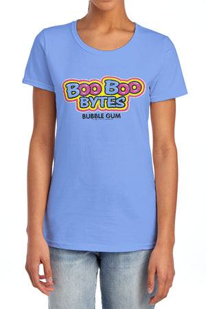 AN OFFCIALLY LICENSED DUBBLE BUBBLE BOO BOO WOMEN'S REGULAR FIT T-SHIRT CAROLINA BLUE