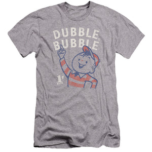 AN OFFCIALLY LICENSED DUBBLE BUBBLE POINTING MEN'S PREMIUM SLIM FIT T-SHIRT ATHLETIC HEATHER