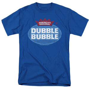 AN OFFCIALLY LICENSED DUBBLE BUBBLE VINTAGE LOGO MEN'S REGULAR FIT T-SHIRT ROYAL
