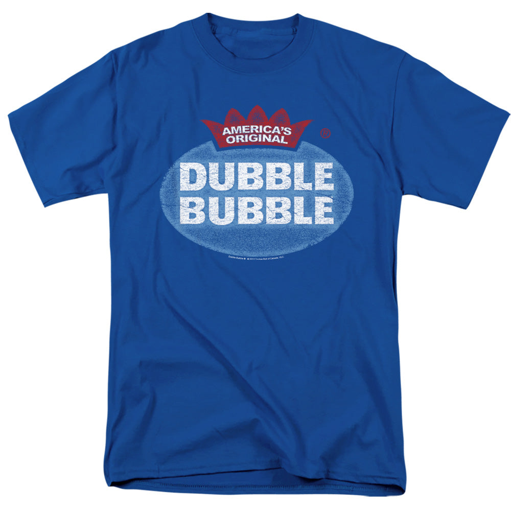 AN OFFCIALLY LICENSED DUBBLE BUBBLE VINTAGE LOGO MEN'S REGULAR FIT T-SHIRT ROYAL