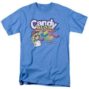 AN OFFCIALLY LICENSED DUBBLE BUBBLE CANDY BLOX MEN'S REGULAR FIT T-SHIRT CAROLINA BLUE