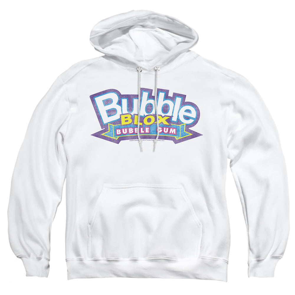 AN OFFCIALLY LICENSED DUBBLE BUBBLE BUBBLE BLOX ADULT UNISEX PULLOVER HOODIE WHITE