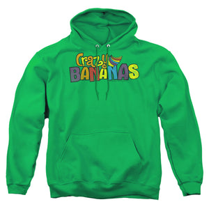 AN OFFCIALLY LICENSED DUBBLE BUBBLE CRAZY BANANAS ADULT UNISEX PULLOVER HOODIE KELLY GREEN