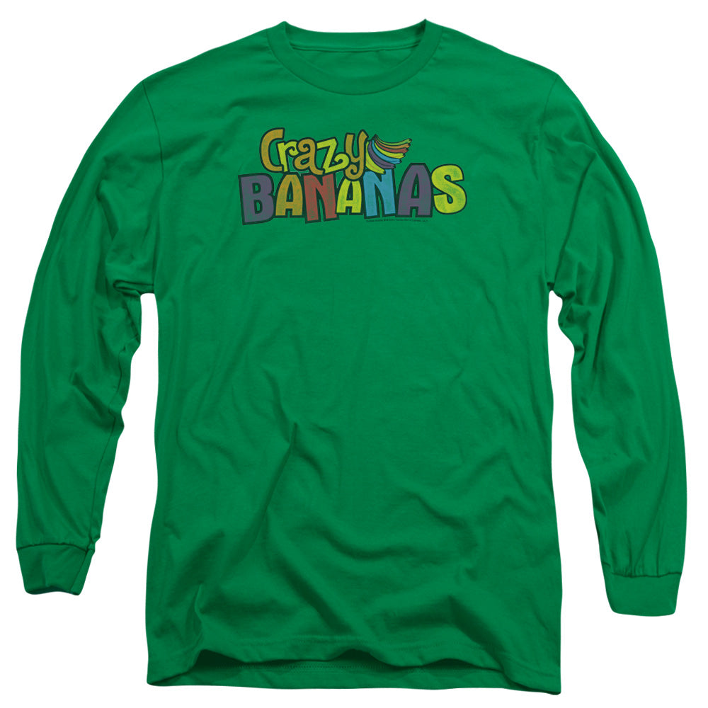 AN OFFCIALLY LICENSED DUBBLE BUBBLE CRAZY BANANAS MEN'S LONG SLEEVE T-SHIRT KELLY GREEN