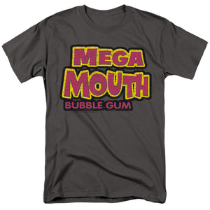 AN OFFCIALLY LICENSED DUBBLE BUBBLE MEGA MOUTH MEN'S REGULAR FIT T-SHIRT CHARCOAL