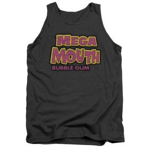 AN OFFCIALLY LICENSED DUBBLE BUBBLE MEGA MOUTH ADULT UNISEX TANK TOP CHARCOAL