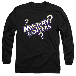 AN OFFCIALLY LICENSED DUBBLE BUBBLE MYSTERY CENTERS MEN'S LONG SLEEVE T-SHIRT BLACK