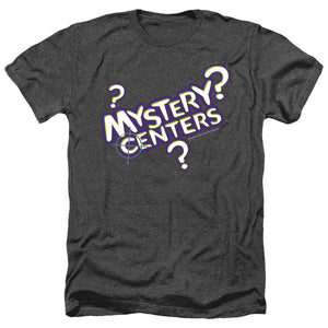 AN OFFCIALLY LICENSED DUBBLE BUBBLE MYSTERY CENTERS MEN'S HEATHER T-SHIRT CHARCOAL