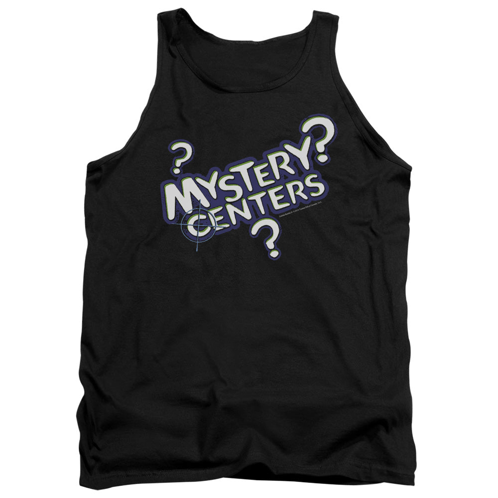 AN OFFCIALLY LICENSED DUBBLE BUBBLE MYSTERY CENTERS ADULT UNISEX TANK TOP BLACK