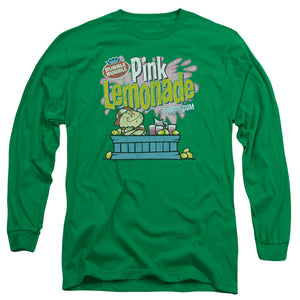 AN OFFCIALLY LICENSED DUBBLE BUBBLE PINK LEMONADE MEN'S LONG SLEEVE T-SHIRT KELLY GREEN