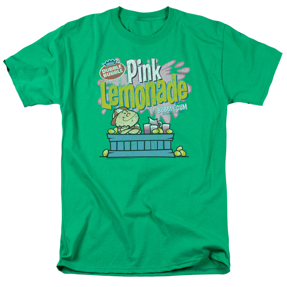 AN OFFCIALLY LICENSED DUBBLE BUBBLE PINK LEMONADE MEN'S REGULAR FIT T-SHIRT KELLY GREEN