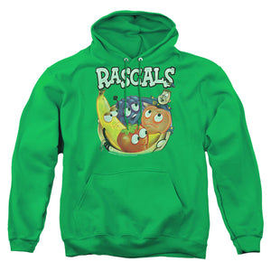 AN OFFCIALLY LICENSED DUBBLE BUBBLE RASCALS ADULT UNISEX PULLOVER HOODIE KELLY GREEN