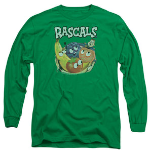 AN OFFCIALLY LICENSED DUBBLE BUBBLE RASCALS MEN'S LONG SLEEVE T-SHIRT KELLY GREEN