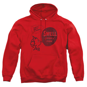 AN OFFCIALLY LICENSED DUBBLE BUBBLE SWELL GUM ADULT UNISEX PULLOVER HOODIE RED