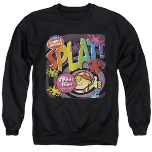 AN OFFCIALLY LICENSED DUBBLE BUBBLE SPLAT GUM ADULT UNISEX CREWNECK SWEATSHIRT BLACK