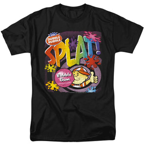 AN OFFCIALLY LICENSED DUBBLE BUBBLE SPLAT GUM MEN'S REGULAR FIT T-SHIRT BLACK