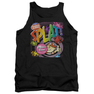 AN OFFCIALLY LICENSED DUBBLE BUBBLE SPLAT GUM ADULT UNISEX TANK TOP BLACK