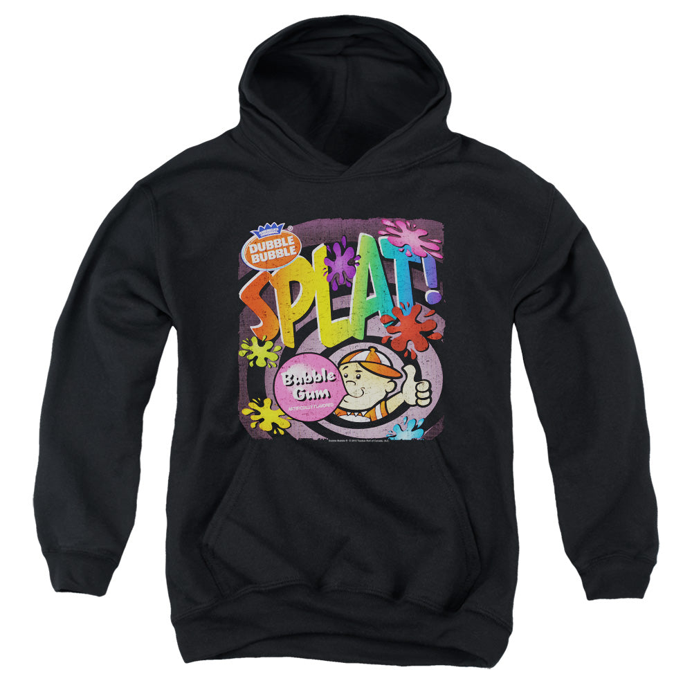 AN OFFCIALLY LICENSED DUBBLE BUBBLE SPLAT GUM YOUTH HOODIE BLACK