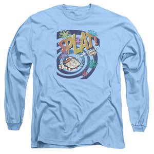 AN OFFCIALLY LICENSED DUBBLE BUBBLE SPLAT JAWBREAKERS MEN'S LONG SLEEVE T-SHIRT CAROLINA BLUE