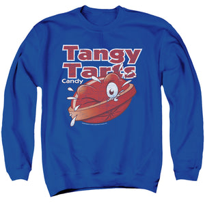 AN OFFCIALLY LICENSED DUBBLE BUBBLE TANGY TARTS ADULT UNISEX CREWNECK SWEATSHIRT ROYAL