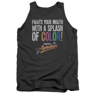 AN OFFCIALLY LICENSED DUBBLE BUBBLE PAINTS YOUR MOUTH ADULT UNISEX TANK TOP CHARCOAL