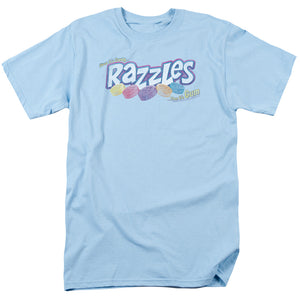 AN OFFCIALLY LICENSED DUBBLE BUBBLE DISTRESSED LOGO MEN'S REGULAR FIT T-SHIRT LIGHT BLUE