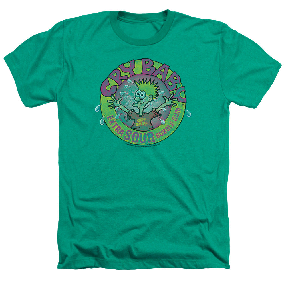 AN OFFCIALLY LICENSED DUBBLE BUBBLE LOGO MEN'S HEATHER T-SHIRT KELLY GREEN